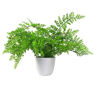 30 cm H Faux Palm and Foliage Plant in Plastic Pot Liner - Image 8