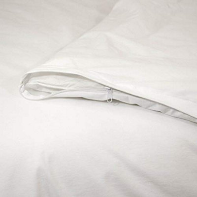 Just So Home Water Resistant Downproof Duvet Protector Zipped Fully Encased Luxury Non-Rustle Microfibre Fabric (Double)