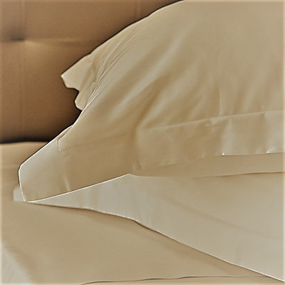 Just So Home 65Cm 26" Square Euro Continental Oxford Trim Pillowcase Pair (Cream)