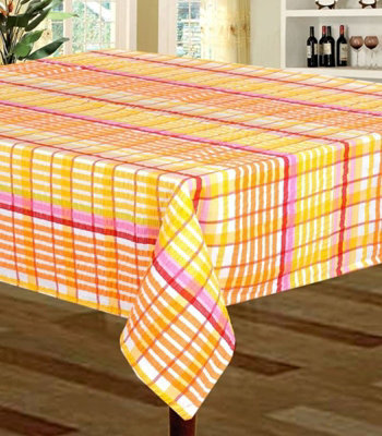 Just So Home Seersucker Napkins 100% Cotton Check Kitchen Dining Outdoor (18" 45Cm Pack Of 4 Apricot)