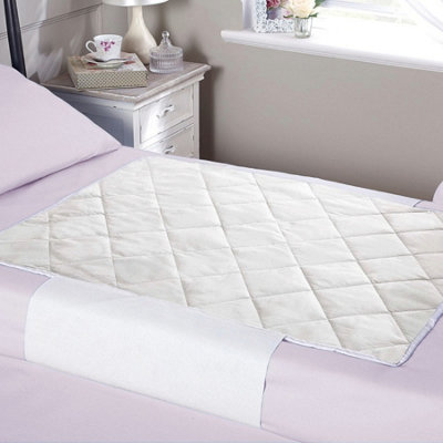 B&Q Just So Home Waterproof Bed Pad With Wings Mattress Protector Absorbent Bedwetting & Incontinence