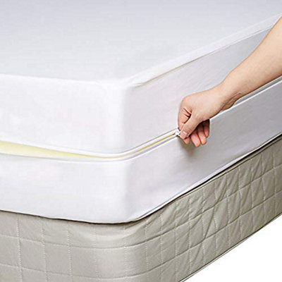 Just So Home Waterproof Stretch Polyester Jersey Zipped Fully Encased Mattress Protector (Single)