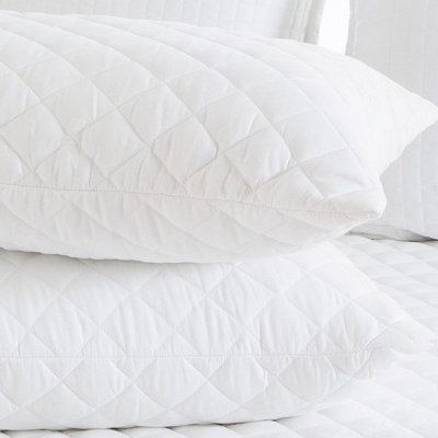 Just So Home Quilted Anti-Allergy Pillow Protector Pair Polycotton Easycare
