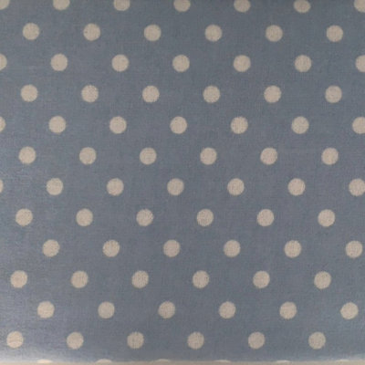  - Just So Home Luxury Brushed Cotton Flannelette Fitted Sheet (Blue Polka DotDouble)