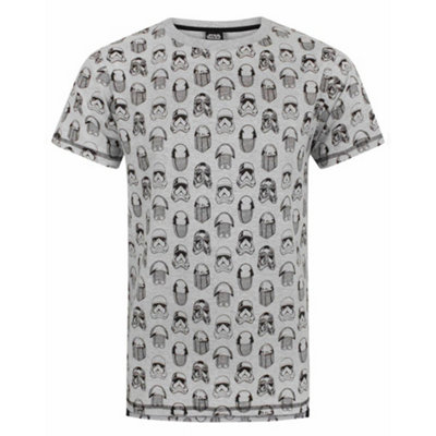 B&Q -  Star Wars Mens Grey Short Sleeved T-Shirt (Medium)