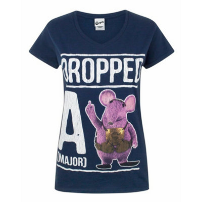 Vanilla Underground Clangers Womens Blue A Major Clanger Short Sleeved T-Shirt (Medium) from B&Q