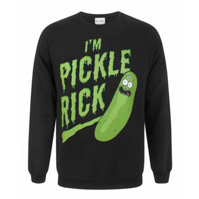 Vanilla Underground Rick And Morty Mens Black Pickle Rick Sweatshirt (X-Large) from B&Q