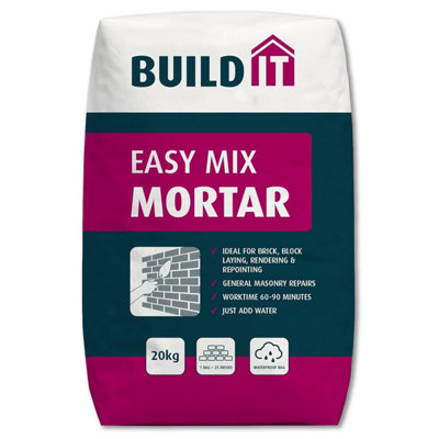  - Silver Star Easy Mix Mortar 20Kg Ready Mixed Mortar For BricklayingBeddingPatching & Diy Jobs Pre-Blended Cement Mortar For In