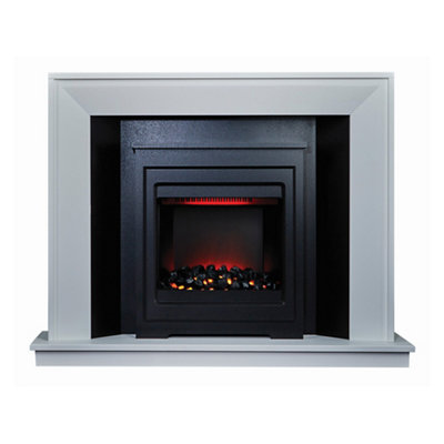  - Mayford White Mdf Electric Led Electric Fire Suite