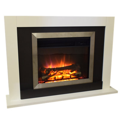 Suncrest 2kW Romney 48" Electric Suite - White - Fireplace Suite - Image 3
