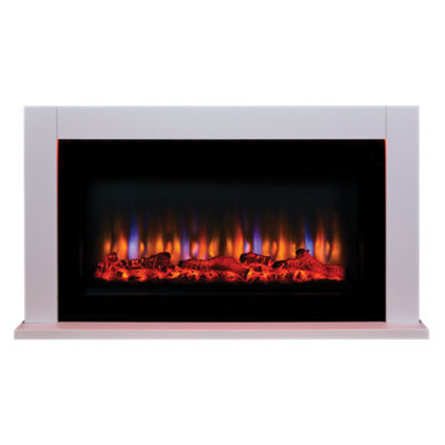 Suncrest 2kW Lumley LED Ambience Electric Suite - White Gloss Black Panel - Image 5