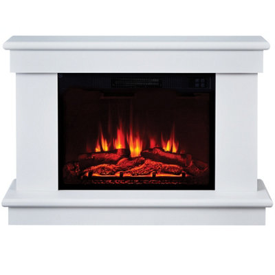 Suncrest Tenby Electric Suite White - LED Flame Effect - 2kW Heat Output - 7 Day Timer - Remote Control - Image 4