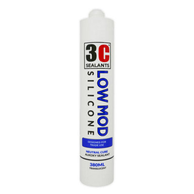 B&Q 3C Sealants Low Mod Silicone Neutral Cure External Sealant 380Ml Buff