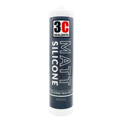 B&Q 3C Sealants Matt Silicone Premium Matt Finish Sealant 300Ml Matt Beige