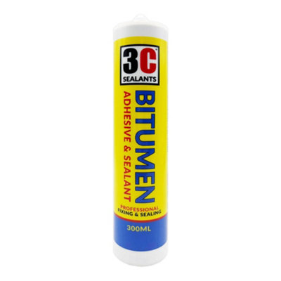 3C Sealants Bitumen Adhesive & Sealant 300Ml Black from B&Q