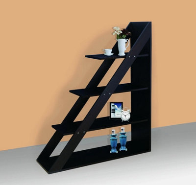 Spot On Dealz Walnut 4 Tier Ladder Bookcase Shelving Unit Storage Shelves Display Furniture from B&Q