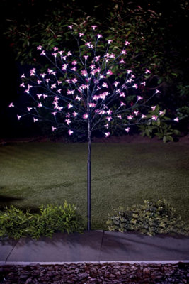 Spot On Dealz 4 Ft Cherry Blossom Tree Outdoor Decorations For Garden 128 Led Solar Powered from B&Q