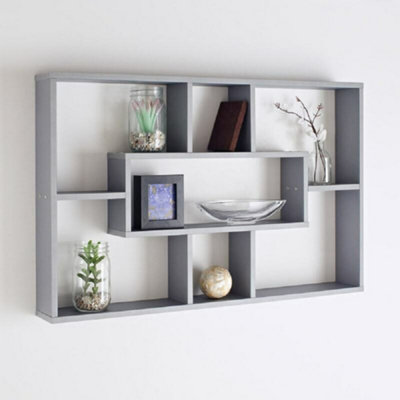 Spot On Dealz Unisex Grey Multi-Compartment Wall Shelf In | Size: 1 Pack - Image 3