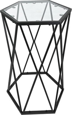 Spot On Dealz Small Side Tables Living Room Occasional Hexagon Coffee Table from B&Q