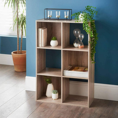 Spot On Dealz 6 Cubes Wooden Oak Small Cube Storage Unit Wooden Bookcase from B&Q