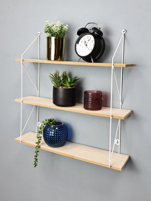 Spot On Dealz 3 Tier Floating Shelf Wall Shelves For Bedroom Wall Mounted from B&Q
