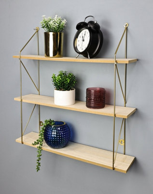 Spot On Dealz 3 Tier Floating Shelf Wall Shelves For Bedroom Wall Mounted from B&Q