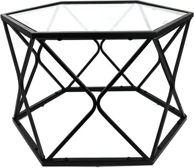 Spot On Dealz Coffee Table Center Tables For Living Room Occasional Hexagon Hallway Room Bedroom Sofa Glass Table Indoor Decor from B&Q
