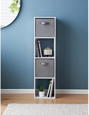 Spot On Dealz 4 Cube Storage Unit Small Bookcase Wooden Storage Cabinets Book Shelf from B&Q