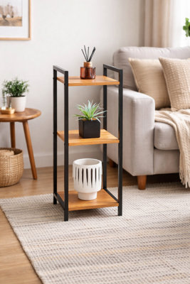 B&Q -  Bamboo Effect 3 Tier Shelf Stylish Durable And Space-Saving Storage