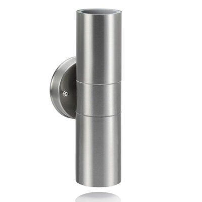 Auraglow Stainless Steel Up & Down LightHarburyFitting Only from B&Q