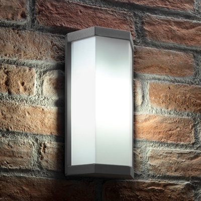 Auraglow 5W Futuristic Outdoor Wall LightColebyCool White from B&Q