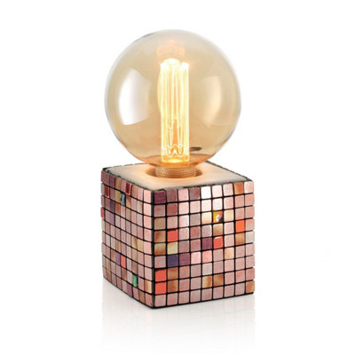 Auraglow Mysa Mosaic Effect Stone Table Desk LampSohoTable Lamp Only from B&Q