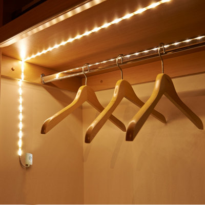 Auraglow Rechargeable Wireless Pir Motion Sensor 30 Led 1M Strip Light from B&Q