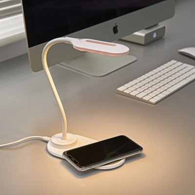 Auraglow Flexible Lamp With 10W Qi Wireless Fast Charger from B&Q