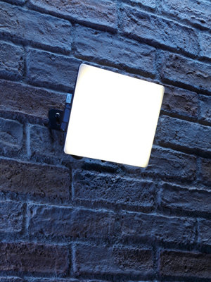 Auraglow Integrated Led Flood Light 4000K-Black-50W4200Lm-Standard On/off from B&Q