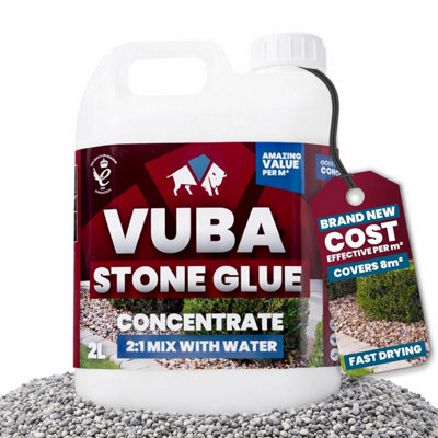 Vuba Easihold 2 L Concentrate Rock GlueStone AdhesiveDual Bond Technology Mix 2:1 With WaterPea Gravel Stabiliser For from B&Q