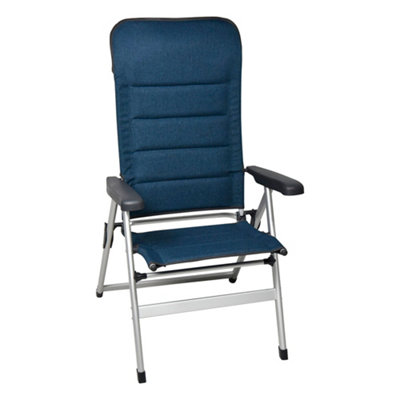 Outdoor Revolution San Remo Highback Chair 600D Teal Blue Twill from B&Q