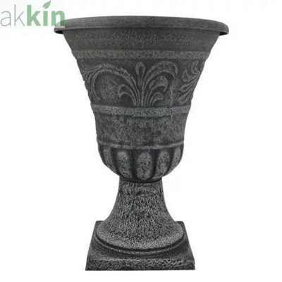 Fargro 40Cm Stone-Effect Cast Resin Urn Planter With Pedestal from B&Q