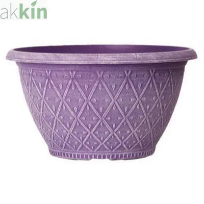 Prisma Bowl Planter 10"Powdered Raisin Effect from B&Q