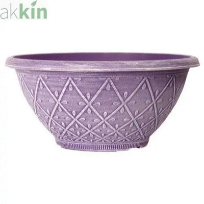 Prisma Bowl Planter 12"Powdered Raisin Effect from B&Q