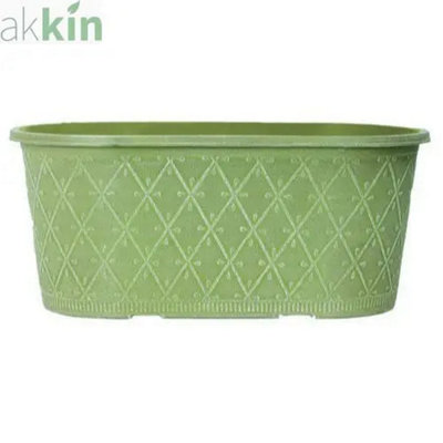 Prisma Decorative Planter Oval 16"Moss Green from B&Q