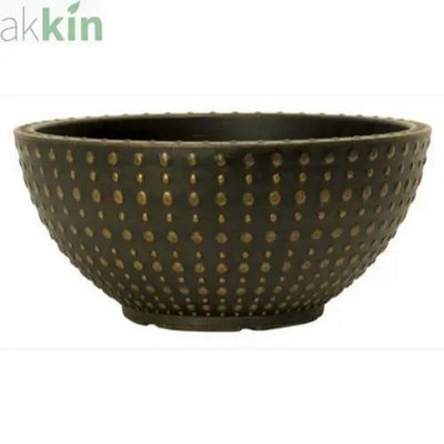 Hobnail Bowl 45Cm Black Bronze Effect from B&Q