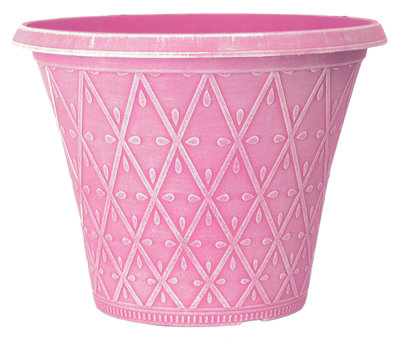 Prisma Planter 12"Powdered Raspberry Pink Effect from B&Q