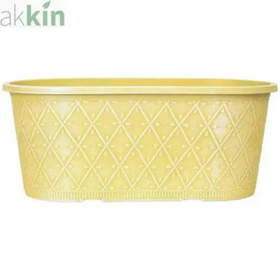 Prisma Decorative Planter Oval 12"Sunglow Yellow from B&Q