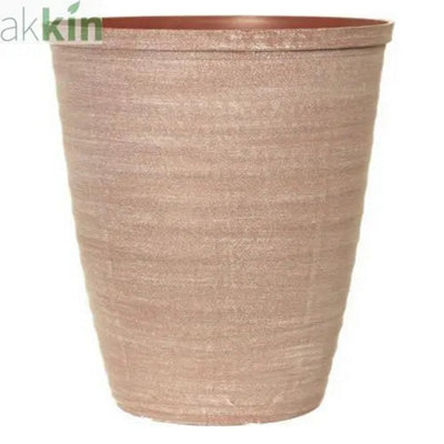 B&Q Dune Planter With Rim 28Cm Powdered Brick