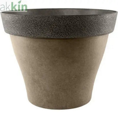 Diablo Planter Round 39CmBrown Effect from B&Q