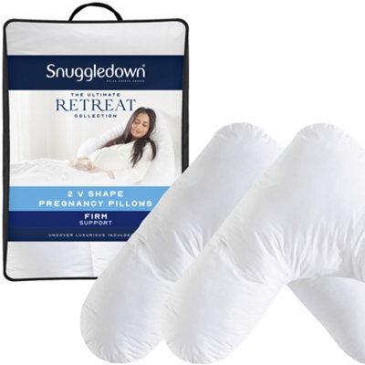 Snuggledown Unisex White Pack Retreat V Shape Firm Support Pillow In Size 2 - Image 14