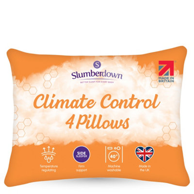 Slumberdown Unisex White 4 Pack Climate Control Firm Support Pillows In - Image 13