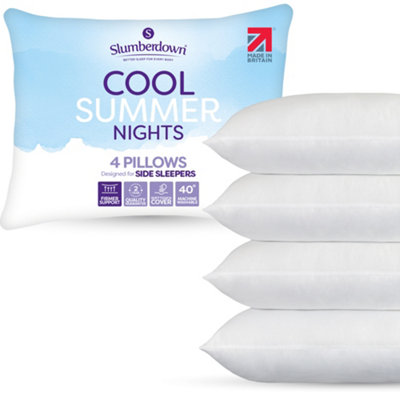 Slumberdown Cool Summer Nights Firm Support Pillow Set (4) - Cooling for Back & Side Sleepers - Image 15