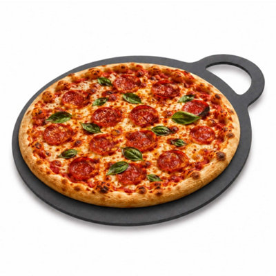 B&Q -  30Cm Cast Iron Seasoned Baking Stone Cooking Skillet Griddle
